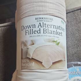 Berkshire Blanket & Home Co. 1796260 And Co. Down Alternative King Beige 112x92 Recycled