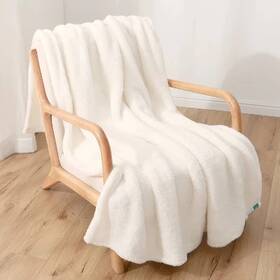 87211767 Berkshire Blanket & Home Co. 50 Inch X60 300 Recycled Fluffie Throw Light Cream -