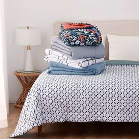 Berkshire Life 445007573516 Reversible Down Alternative Blanket By Multicolor 100% Polyester