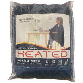 198062167578-p Berkshire Ny Heated Velvety Plush Wearable Throw With Extra Long Cord 58 Inch X64