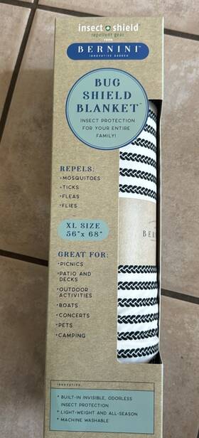 Bernini 810077922385 Outdoor Bug Shield Blanket Xl Size 56 Inch X68