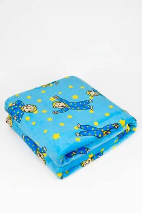 Bethesda Softworks 840316430722 Fallout Well Rested Throw Blanket With Glow In The Dark Woven Label