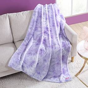 Betsey Johnson 883893799325 Throw Blanket Ultra Soft Faux Fur Bedding With Mink Reverse Luxurious Hom