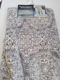 Better Homes And Gardens Gray Medallion Oversized Plush Throw Blanket New