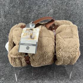 Better Homes & Gardens 197502039659 And Oversize Reversible Taupe Faux Fur Throw 50x72 New