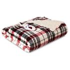 Bht48804 Biddeford Electric Velour Throws Cream Plaid 657812148804