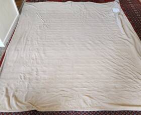 Biddeford 657812137426 Blankets Electric Warming Blanket With Dual Controller - King Beige