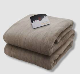 Biddeford Blankets 657812132377 Beige Electric Heated Microplush Blanket Size Full