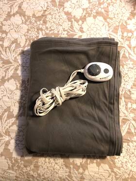 Biddeford Blankets 657812162640 Heated Throw Blanket Charcoal Grey / Slightly Used