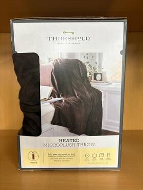 Biddeford Blankets 657812165320 Micro Plush Electric Heated Blanket With Digital Controller Throw Brow