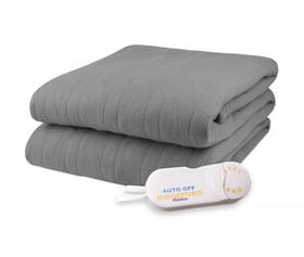 Biddeford Blankets 657812169052 Comfort Knit Fleece Electric Heated Warming Throw Blanket Grey