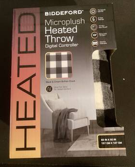 Biddeford Blankets 657812173981 Microplush Heated Throw Electric Blanket Digital Conroller
