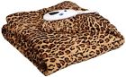 Biddeford Heated Electric Blanket Throw Soft Micro Plush Leopard Fast Ship 657812149085