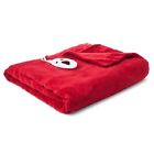 Biddeford Micro Plush Heated Throw Red 6 Heat Settings New 657812149030
