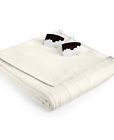 Biddeford Nwt Comfort Knit Fleece Natural Queen Heated Blanket 720189802959