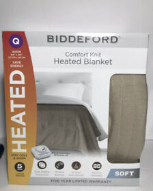 17223 Biddeford Queen Size Electric Heated Comfort Knit Soft Blanket 84inchx90inch