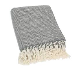 Biddy Murphy 842577101786 Grey Blanket - Woven In Ireland Supersoft Cashmere And Fluffy Merino Wool