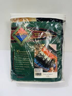 Biederlack 011032057245 Nos North Crest Blanket Throw 60x80 Inch Canyon Sunset Lake Cabin Decor