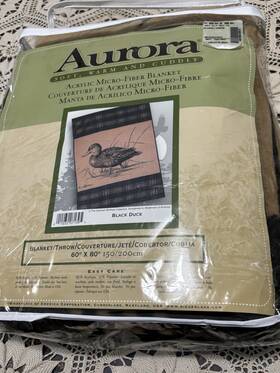 Biederlack 011032071395 Black Duck Blanket 60x 80 New Aurora Hautman Bros Collection Soft
