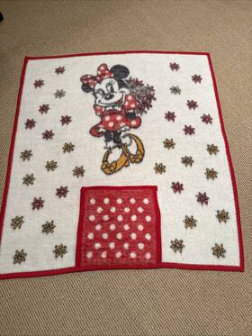Biederlack 011032545025 Vtg Disney Minnie Mouse Blanket Throw 38 X 41 Inch My Blankey With Pocket