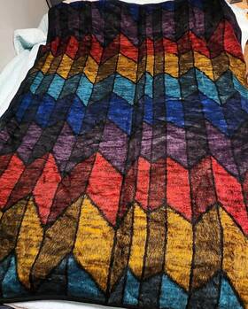 Biederlack 011032879465 Vintage Of The Americas Throw Blanket Stained Glass Look Color 60x80
