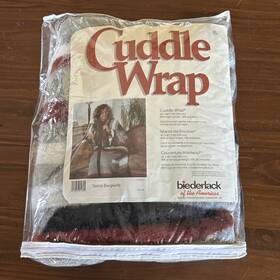 Biederlack 011032915705 Vintage Cuddle Wrap Sierra Burgundy Package 60 X 80 Usa Made Snaps