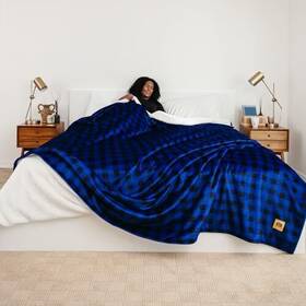 Big Blanket Co 850042356654 Sherpa Stretch Green Plaid Immerse Yourself In The Best Blan