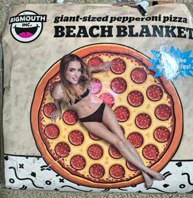 Big Mouth Inc. 718856156887 Pizza Slice - Jumbo Beach Pool Home Shower Towel Blanket Bigmouth Nib