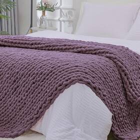 Bckb-4060 Bigacogo Chunky Knit Blanket Throw 40 Inch X80 100% Chenille