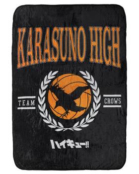 Bzu53khcru Bioworld Haikyuu Manga Anime Merch Karasuno High Team Crows Haikyu Plush Throw Blanket