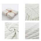Bl7cowhite Throws Cotton Cable Knit Blanket Super Soft Warm Multi Color