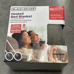 32496 Black Decker Heated Queen Blanket 84 Inch X 90 10 Heat Settings 10-hour Timer