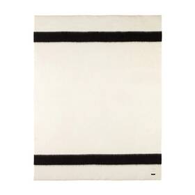 B07pwvy1kj Blacksaw The Siempre Recycled Blanket Ivory With Black Stripe 59 Inch X79