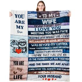 Blamezi 770651599191 Mothers Day Birthday Gifts For Wife You Are My Life Wedding Blanke