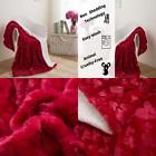 Blanket-19-63x90 Dada Bedding Collection Red Throw Blanket Non Shedding Luxury Plush