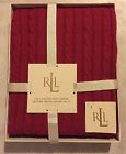 89805 Blanket Throw Ralph Red Pepper Lauren 100 Knit Cotton Chili