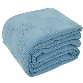 Bliss Casa 363523790354 Premium Cotton Blanket King Light Blue - Soft Breathable Thermal B