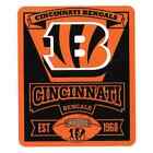Blnk14-nfl-marq By Lightweight Fleece Throw Logo Blanket Cincinnati Bengals 832313676999