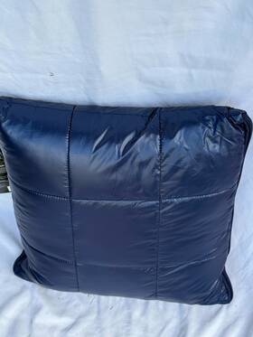 Bloomindales 810051077131 Bloomingdales My Matte Packable Water Repellant Throw Blue Size 50x70