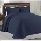 Lbbd14437 Blue King Woven Bedspread Jacquard Lamont