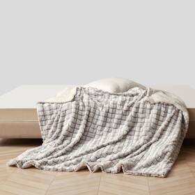 Blue Ridge Home Fashions 788904028480 Hotel Suite Micromink/sherpa Reversible 50 X 60 In Brown Color Throw