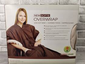 Blue Ridge Home Fashions 788904842413 New Softie Ultra Soft Over Wrap / Throw Napping Blanket 48 Inch X 70 Tan Brown
