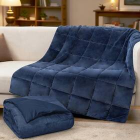 B07r3xnmj2 Blue Ridge Home Fashions Reversible Down Alternative Blanket Lightweight Couch