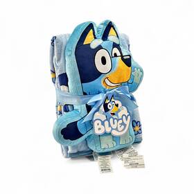 Bluey 032281778149 Shaped Pillow And Throw Blanket Set - Polyester 40 Inch X 50