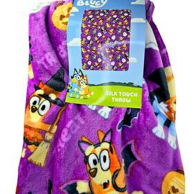 Bluey 190604881201 - Plush Throw Blanket Halloween 2024 Trick Or Treat Costumes 50x70 New