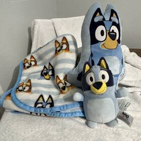 Bluey B0b1tk4k7r Baby Blanket Toddler Size And Bingo Striped Polyester 30x40 Blue