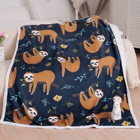 Blytheyes 743645485312 Cute Kids Sloth Blanket Super Soft Flannel 50x60