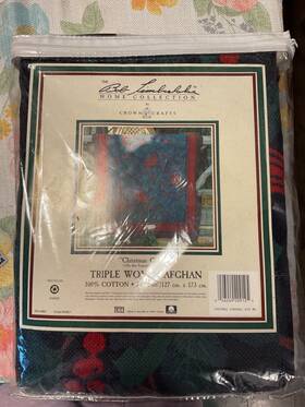 Bob Timberlake 046249210398 Home Collection Triple Woven Afghan Inch Christmas Cardinal