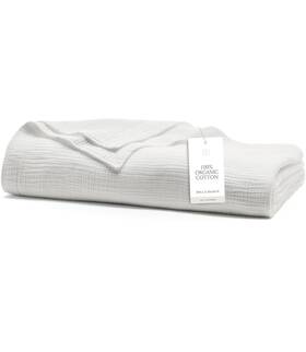 Boll & Branch 840103747781 And Dream Bed Blanket Full/queen White Woven Fabric New