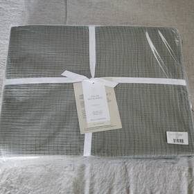 Boll & Branch 840103752952 And Dream Bed Blanket Full/queen Sageleaf 100% Organic Cotton